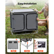 VEVOR Portable Camping Storage Cabinet & Outdoor Kitchen Table with 6 Shelves and Carry Bag