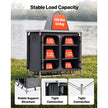 VEVOR Portable Camping Storage Cabinet & Outdoor Kitchen Table with 6 Shelves and Carry Bag