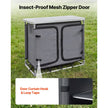 VEVOR Portable Camping Storage Cabinet & Outdoor Kitchen Table with 6 Shelves and Carry Bag