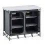 VEVOR Portable Camping Storage Cabinet & Outdoor Kitchen Table with 6 Shelves and Carry Bag