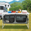 VEVOR Camping Kitchen Table, Quick set-up Folding Camping Table, 3 Adjustable Heights, MDF Camping Table, Ideal for Outdoor Picnics, BBQs, Camping, RV Traveling