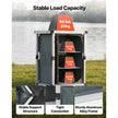VEVOR Folding Camping Storage Cabinet with 3 Shelves, Portable Outdoor Kitchen Table & Cook Station with Carry Bag