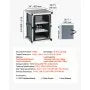 VEVOR Folding Camping Storage Cabinet with 3 Shelves, Portable Outdoor Kitchen Table & Cook Station with Carry Bag