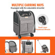 VEVOR Cat Carrier with Wheels, Rolling Pet Carrier with Telescopic Handle and Shoulder Strap, Dog Carrier with Wheels for Pets under 18 lbs, with 1 Folding Bowl, Grey