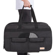 VEVOR Cat Carrier with Wheels, Rolling Pet Carrier with Telescopic Handle and Shoulder Strap, Dog Carrier with Wheels for Pets under 35 lbs, with 1 Folding Bowl, Black