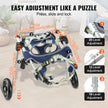VEVOR 2 Wheels Dog Wheelchair for Back Legs, Pet Wheelchair Lightweight & Adjustable Assisting in Healing,  Dog Cart/Wheelchair for Injured, Disabled, Paralysis, Hind Limb Weak Pet(XS)