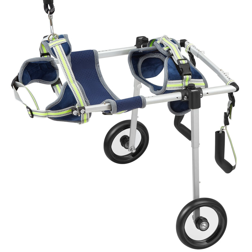 VEVOR 2 Wheels Dog Wheelchair for Back Legs, Pet Wheelchair Lightweight & Adjustable Assisting in Healing,  Dog Cart/Wheelchair for Injured, Disabled, Paralysis, Hind Limb Weak Pet(S)