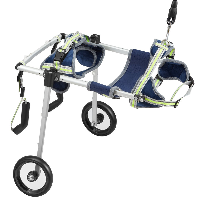VEVOR 2 Wheels Dog Wheelchair for Back Legs, Pet Wheelchair Lightweight & Adjustable Assisting in Healing,  Dog Cart/Wheelchair for Injured, Disabled, Paralysis, Hind Limb Weak Pet(S)