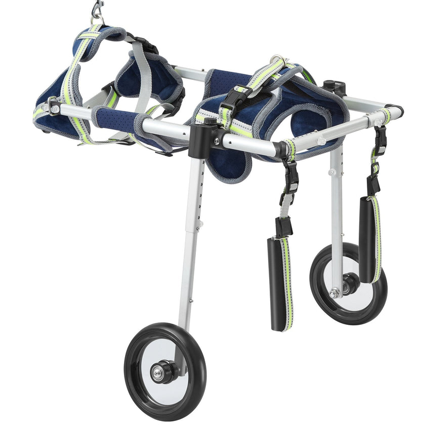 VEVOR 2 Wheels Dog Wheelchair for Back Legs, Pet Wheelchair Lightweight & Adjustable Assisting in Healing,  Dog Cart/Wheelchair for Injured, Disabled, Paralysis, Hind Limb Weak Pet(S)