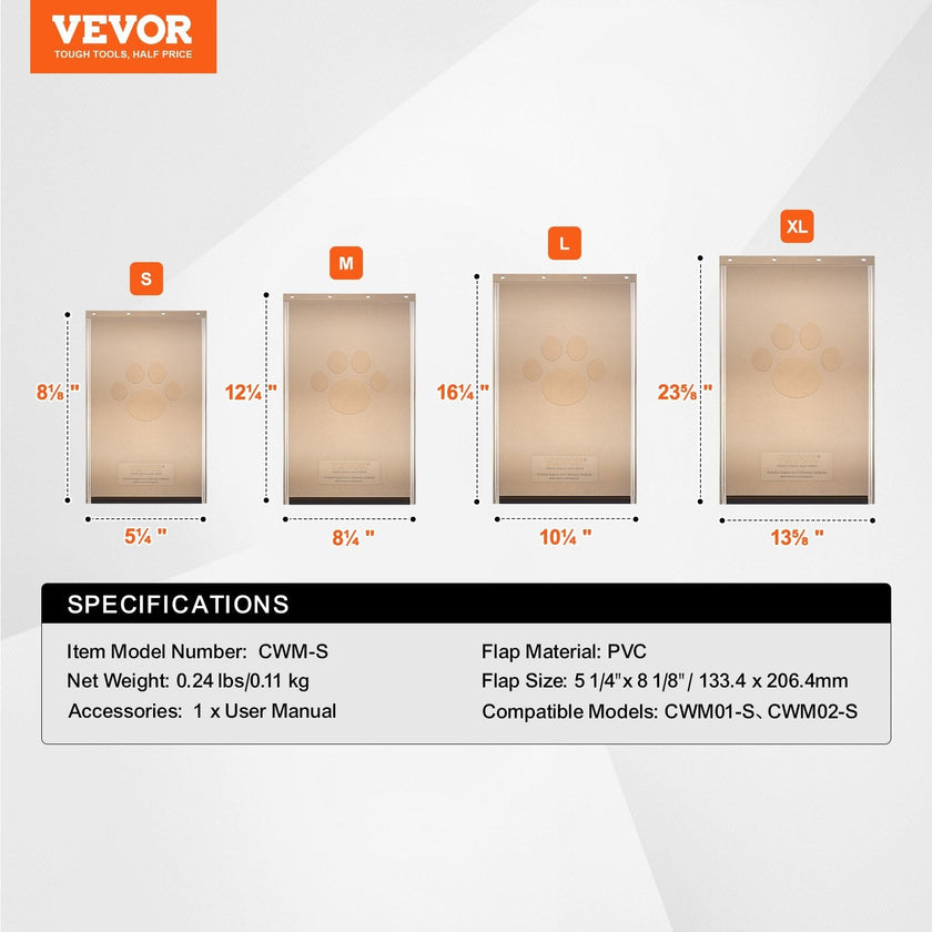 VEVOR Pet Door Replacement Flap 5.25