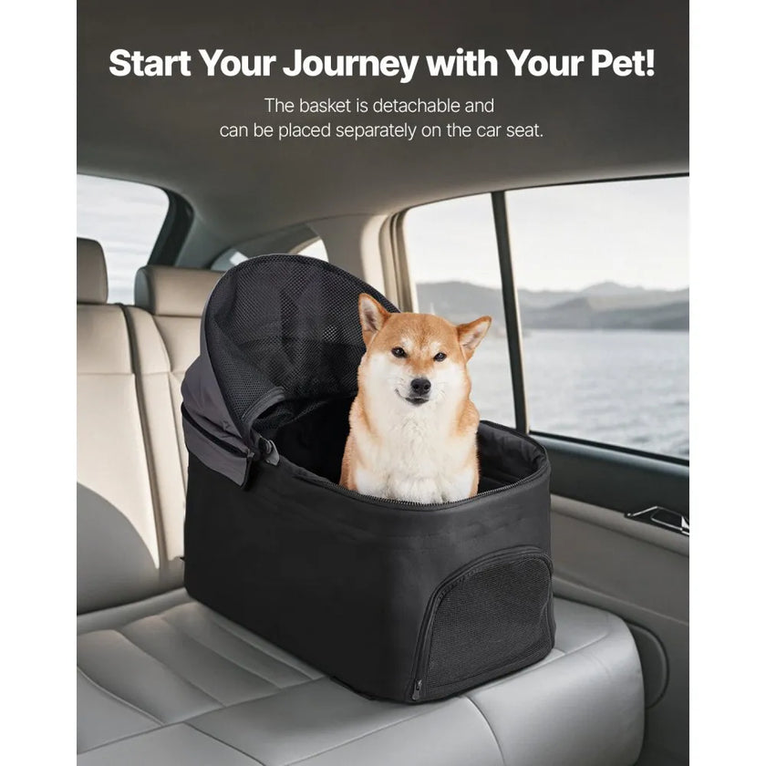 VEVOR Pet Stroller Foldable 4 Wheels Dog Stroller Detachable Carrier up to 35lbs