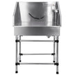 VEVOR Dog Grooming Tub 38 Inch Stainless Steel Professional Pet Bathing Tub Station Small Medium Pet Grooming Tub Wash Shower Sink with Faucet and Accessories Dog Washing Station Pet Bath Tub
