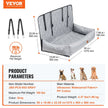 VEVOR Dog Booster Car Seat Pet Car Seat for Medium Large Dog up to 100 lbs Gray