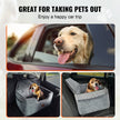 VEVOR Dog Booster Car Seat Pet Car Seat for Medium Large Dog up to 55 lbs Gray