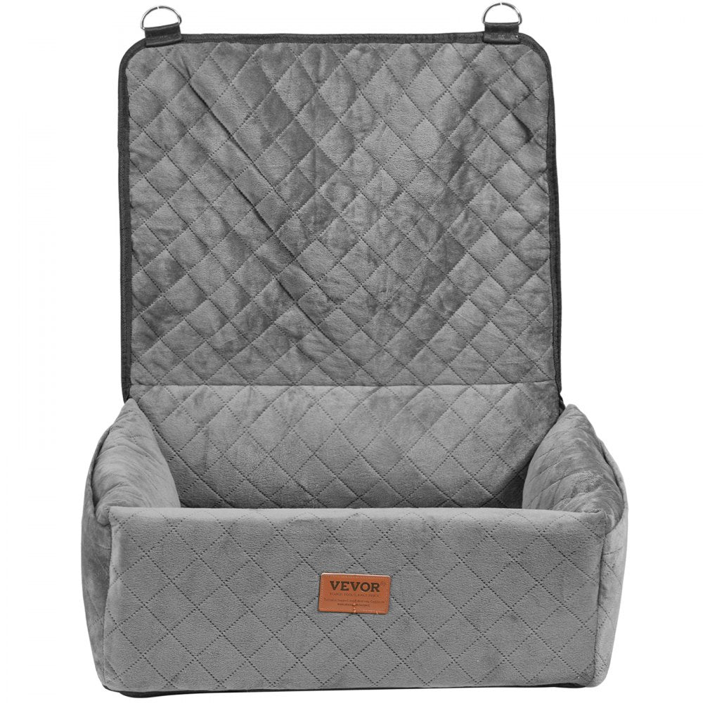 VEVOR Dog Booster Car Seat Pet Car Seat for Small Medium Dog up to 40 lbs Gray