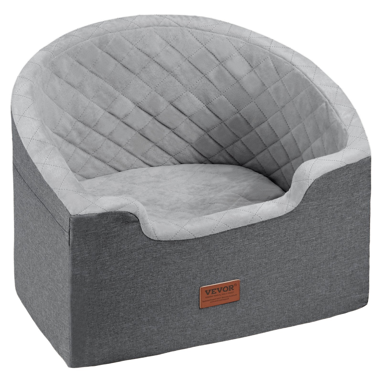 VEVOR Dog Booster Car Seat Pet Car Seat for Small Medium Dog up to 55 lbs Gray