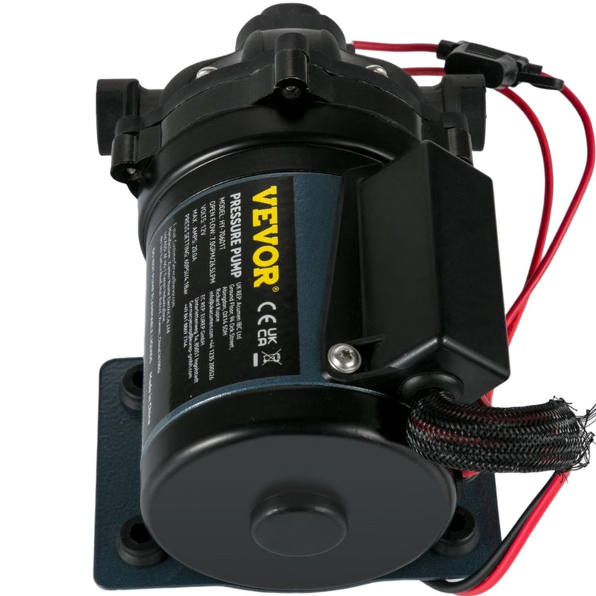 VEVOR Washdown Pump, 12V DC, 7 GPM 60 PSI, Max. 10 FT Lift Self Priming Water Pump, w/ EPDM Valve, Universal Salt Water Strainer & Female/Male Thread, for RV, Marine Deck, Yacht