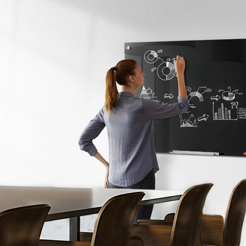 VEVOR Magnetic Glass Whiteboard, Dry Erase Board 36