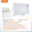 VEVOR Magnetic Glass Whiteboard, Dry Erase Board 72