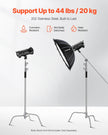 VEVOR C Stand Max Height 10.83 ft/330 cm Stainless Steel Photography Light Stand