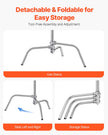 VEVOR C Stand Max Height 10.83 ft/330 cm Stainless Steel Photography Light Stand