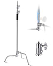 VEVOR C Stand Max Height 10.83 ft/330 cm Stainless Steel Photography Light Stand