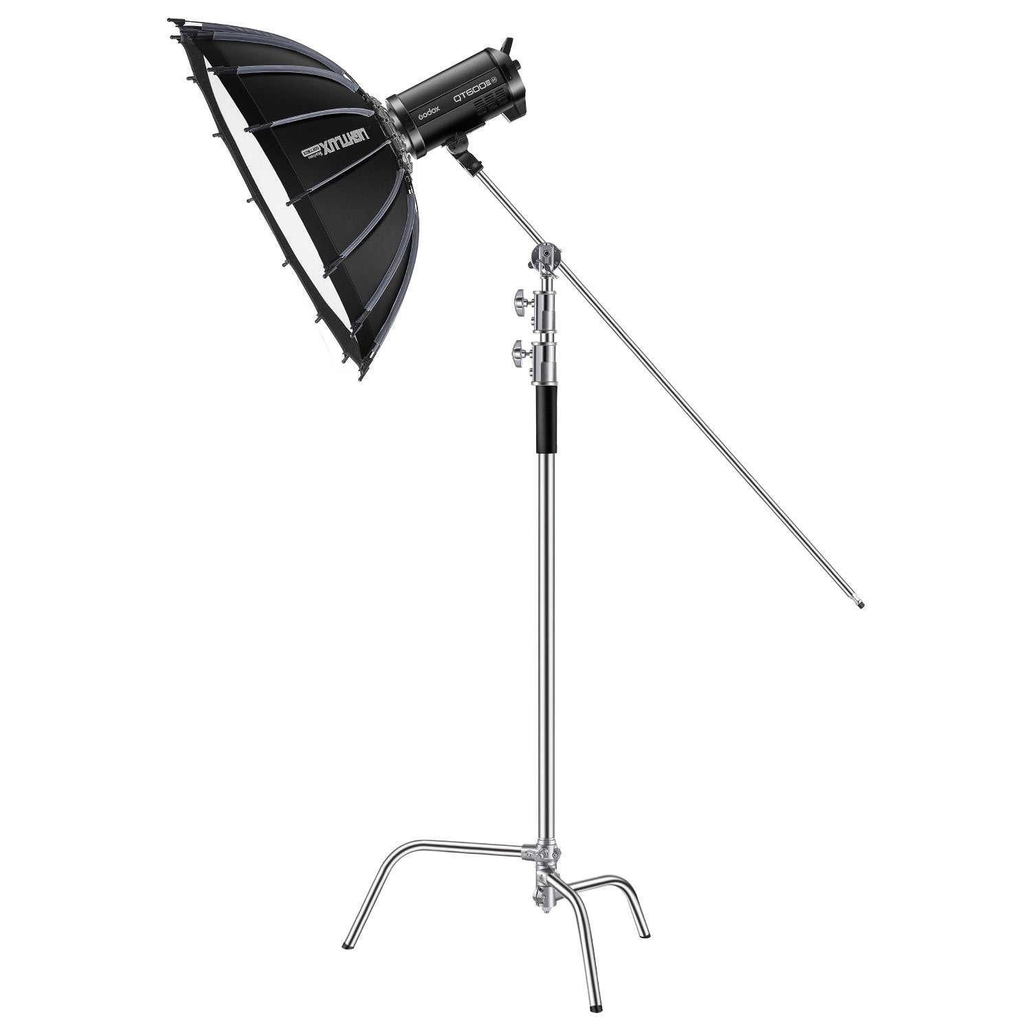 VEVOR C Stand Max Height 10.83 ft/330 cm Stainless Steel Photography Light Stand