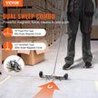 VEVOR 15-Inch Magnetic Sweeper with Wheels Telescoping Magnetic Pickup Tool