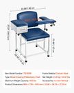 Phlebotomy Chair with Adjustable Armrests & Storage Drawer, 500 lb Capacity, Medical Blood Draw Chair
