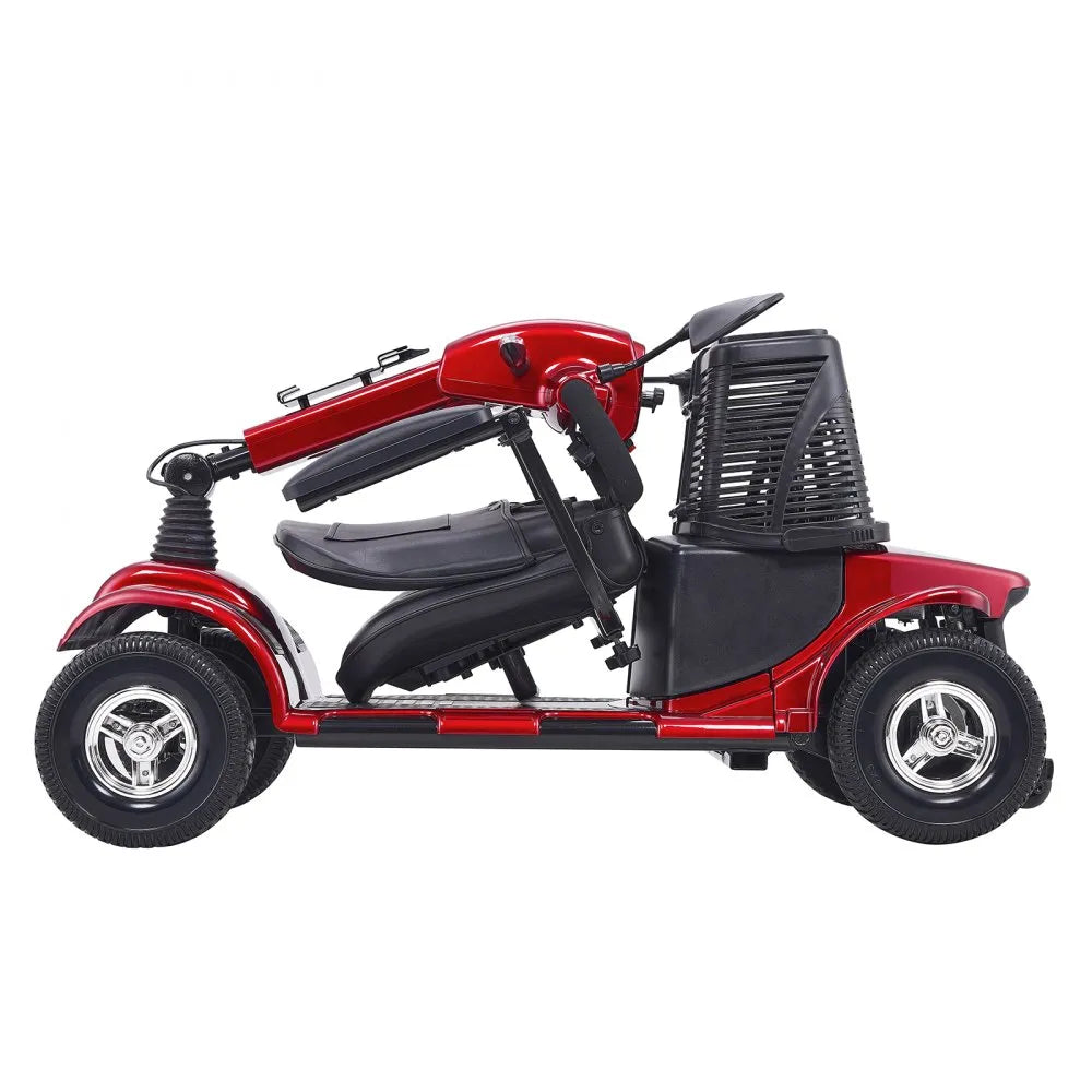 VEVOR Heavy-Duty 4 Wheel Mobility Scooter for Adults & Seniors - Folding Electric Powered Mobility Scooter & 12 Mile Long Range, All Terrain Travel Wheelchair with 9° Climbing Capacity, 265lb Capacity
