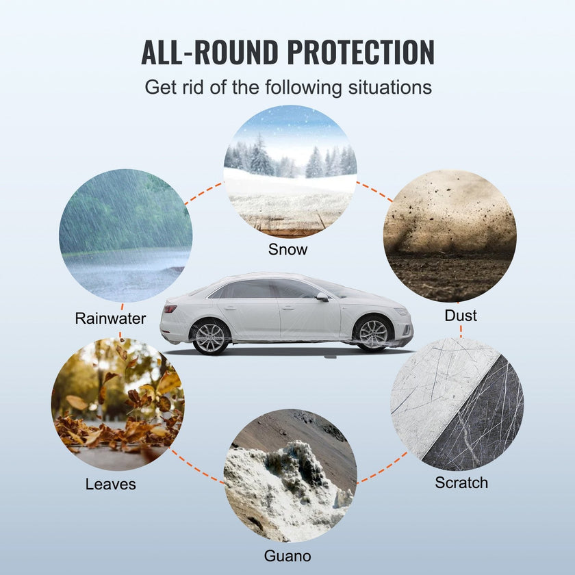 10 PACK Clear Plastic Temporary Universal Disposable Car Cover Rain Dust Garage