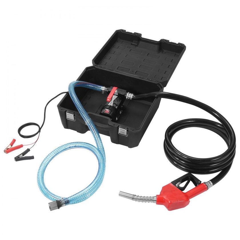 VEVOR Fuel Transfer Pump 12V 10 GPM 1/4 HP Diesel Pump with Auto Fuel Nozzle