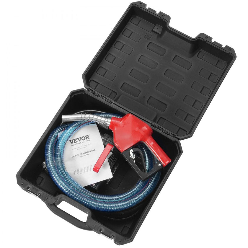 VEVOR Fuel Transfer Pump 12V 10 GPM 1/4 HP Diesel Pump with Auto Fuel Nozzle
