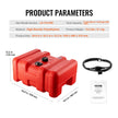 VEVOR Marine Fuel Tank, 14.53 Gallon/55L, Portable Boat Fuel Gas Tank for Outboard Engine Boats, Plastic Outboard Marine Boat Fuel Tank with Hose, Easy to Carry for Yacht, Fishing Boat, Deck Boat, Red