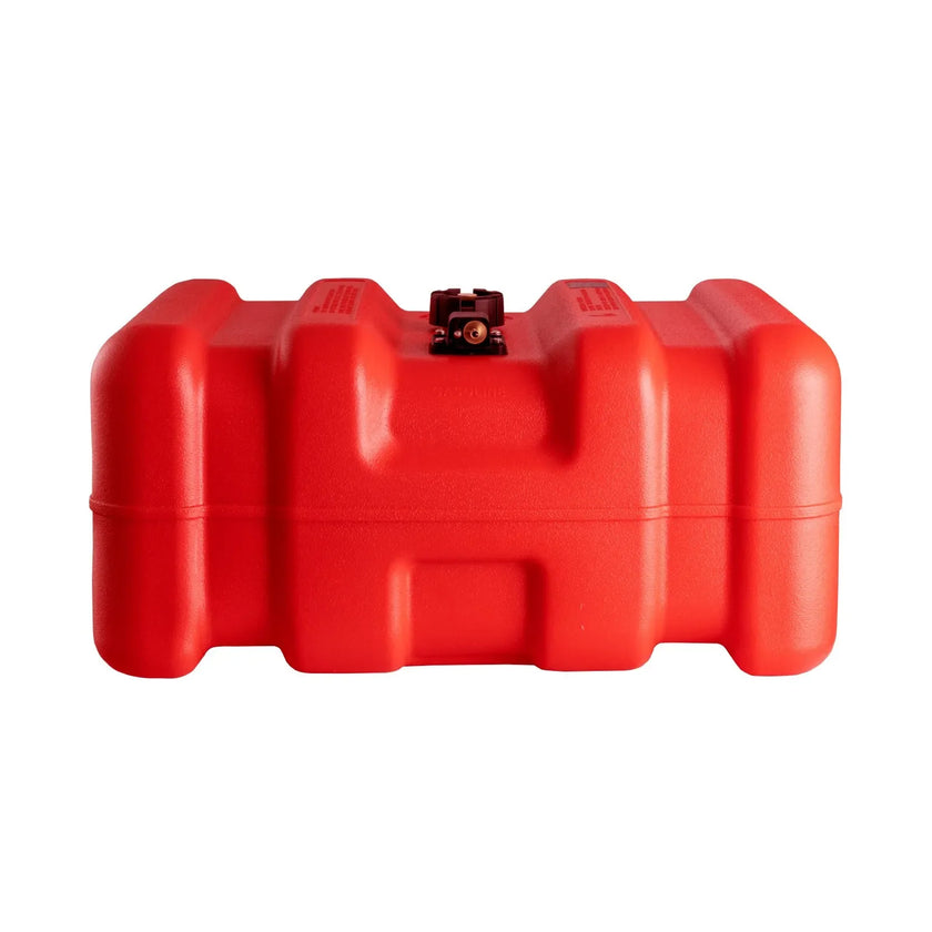 VEVOR Marine Fuel Tank, 14.53 Gallon/55L, Portable Boat Fuel Gas Tank for Outboard Engine Boats, Plastic Outboard Marine Boat Fuel Tank with Hose, Easy to Carry for Yacht, Fishing Boat, Deck Boat, Red