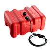 VEVOR Marine Fuel Tank, 14.53 Gallon/55L, Portable Boat Fuel Gas Tank for Outboard Engine Boats, Plastic Outboard Marine Boat Fuel Tank with Hose, Easy to Carry for Yacht, Fishing Boat, Deck Boat, Red