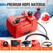 VEVOR Marine Fuel Tank, 3.17 Gallon/12L, Portable Boat Fuel Gas Tank for Outboard Engine Boats, Plastic Outboard Marine Boat Fuel Tank with Hose, Easy to Carry for Yacht, Fishing Boat, Deck Boat, Red