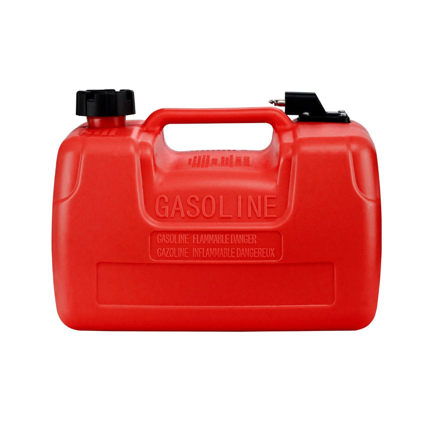 VEVOR Marine Fuel Tank, 3.17 Gallon/12L, Portable Boat Fuel Gas Tank for Outboard Engine Boats, Plastic Outboard Marine Boat Fuel Tank with Hose, Easy to Carry for Yacht, Fishing Boat, Deck Boat, Red
