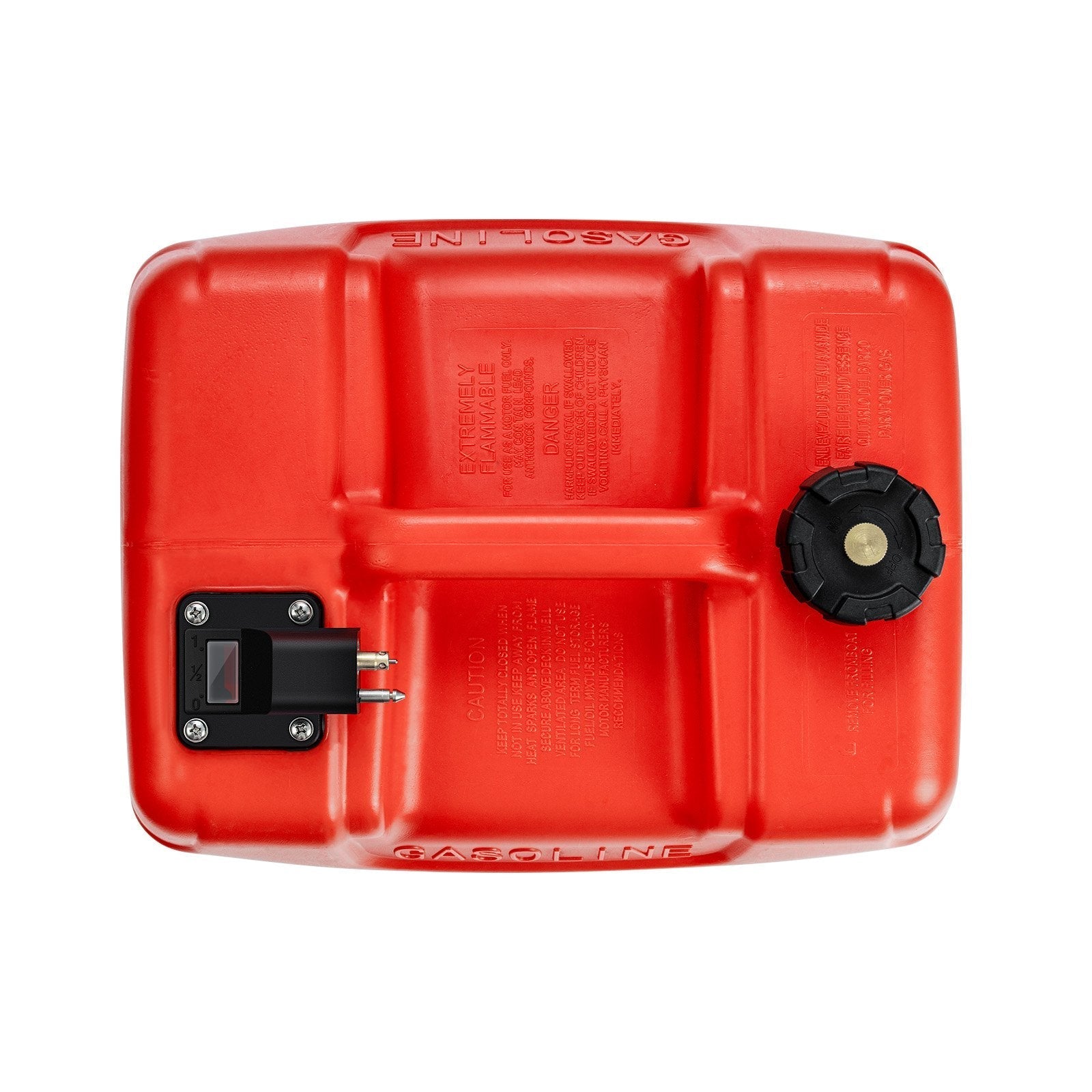VEVOR Marine Fuel Tank, 3.17 Gallon/12L, Portable Boat Fuel Gas Tank for Outboard Engine Boats, Plastic Outboard Marine Boat Fuel Tank with Hose, Easy to Carry for Yacht, Fishing Boat, Deck Boat, Red