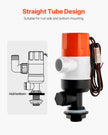 VEVOR Livewell Pump for Boat 12V 1100GPH Livewell Aerator Pump Straight 2 Inlets