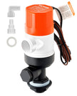 VEVOR Livewell Pump for Boat 12V 1100GPH Livewell Aerator Pump Straight 2 Inlets