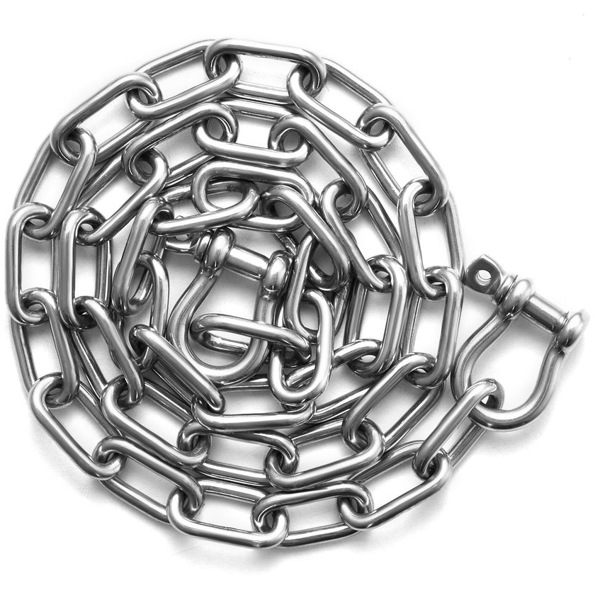 VEVOR Boat Anchor Chain Stainless Steel Lead Chain 1/4