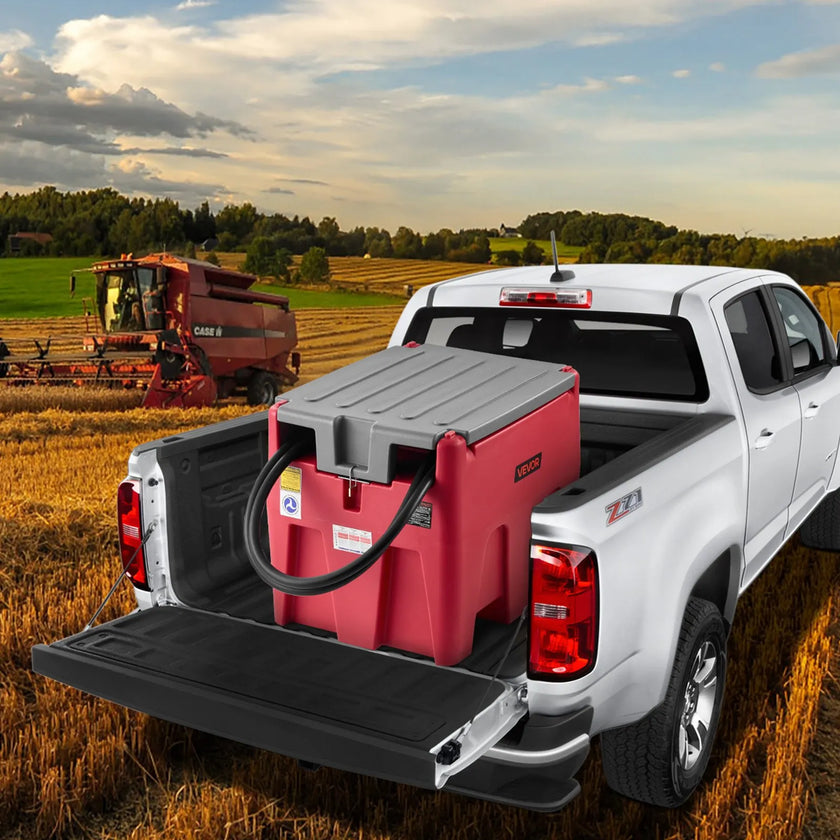 VEVOR Portable Diesel Fuel Tank 58 Gal Gasoline Tank 12V Transfer Pump 10GPM