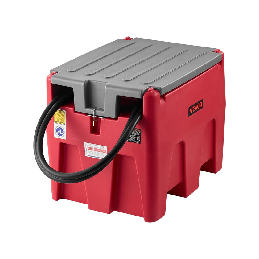 VEVOR Portable Diesel Fuel Tank 58 Gal Gasoline Tank 12V Transfer Pump 10GPM