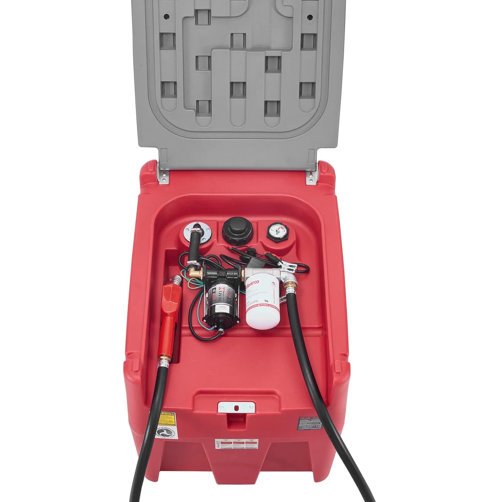 VEVOR Portable Diesel Fuel Tank 58 Gal Gasoline Tank 12V Transfer Pump 10GPM