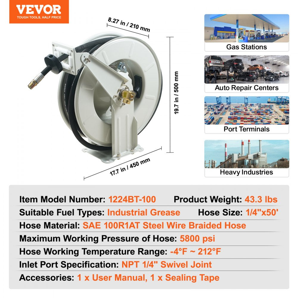 VEVOR Fuel Hose Reel, 1/4