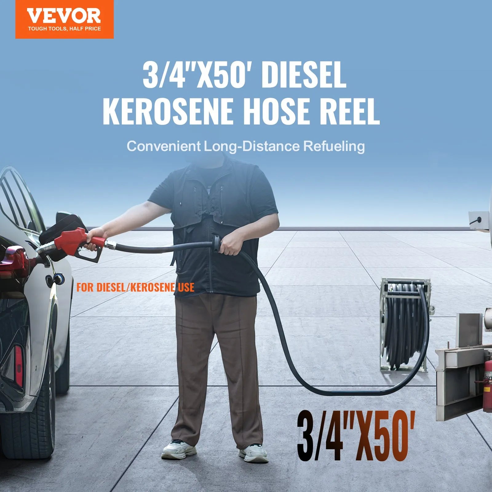 VEVOR Fuel Hose Reel, 3/4