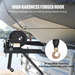 VEVOR Hand Winch, 1200 lbs Pulling Capacity, Boat Trailer Winch Heavy Duty Rope Crank with 23 ft Polyester Strap and Two-Way Ratchet, Manual Operated Hand Crank Winch for Trailer, Boat or ATV Towing
