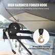 VEVOR Hand Winch, 3500 lbs Pulling Capacity, Boat Trailer Winch Heavy Duty Rope Crank with 33 ft Polyester Strap and Two-Way Ratchet, Manual Operated Hand Crank Winch for Trailer, Boat or ATV Towing