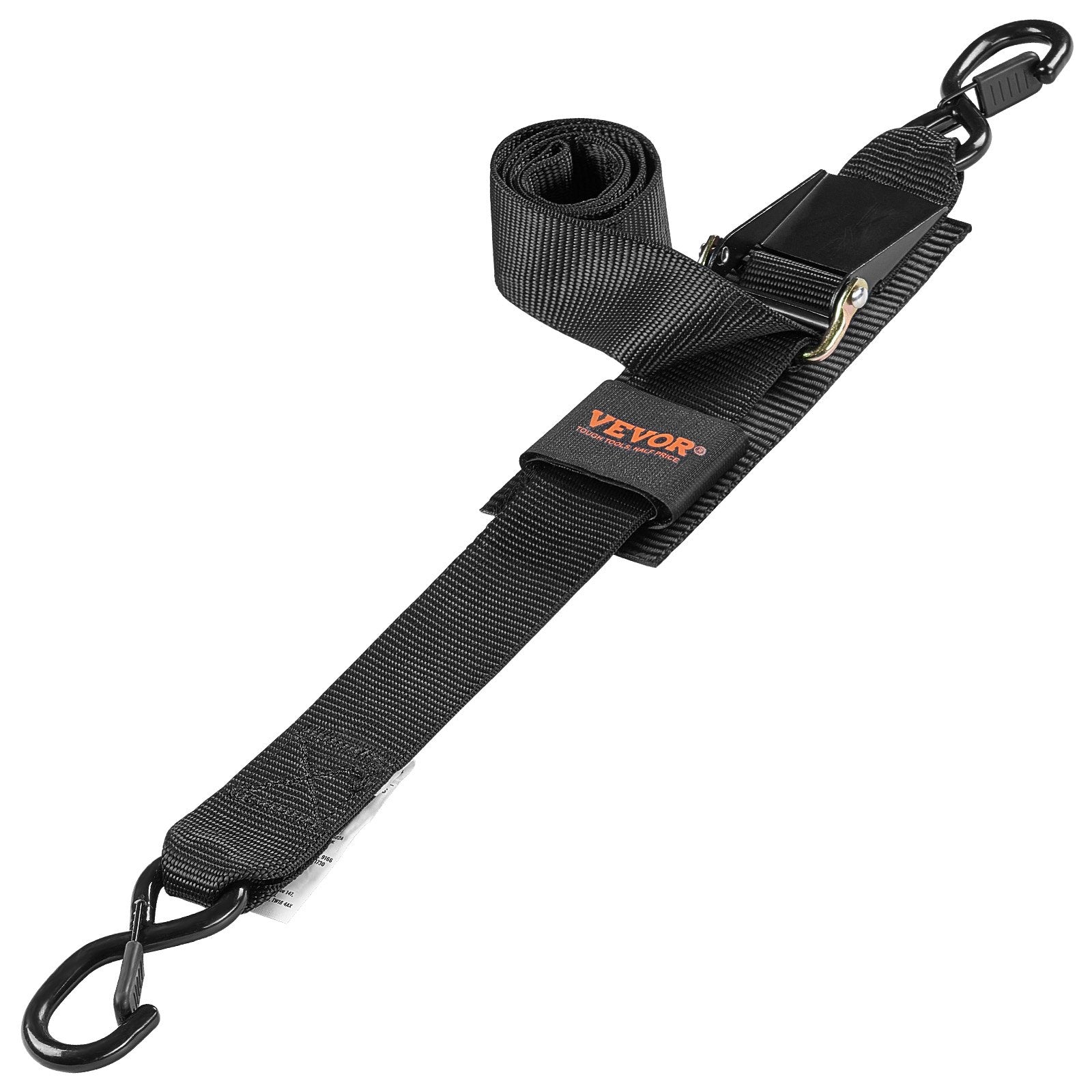VEVOR Retractable Ratchet Straps Tie Down Straps 2 in x 4 ft for Boat (2 Pack)